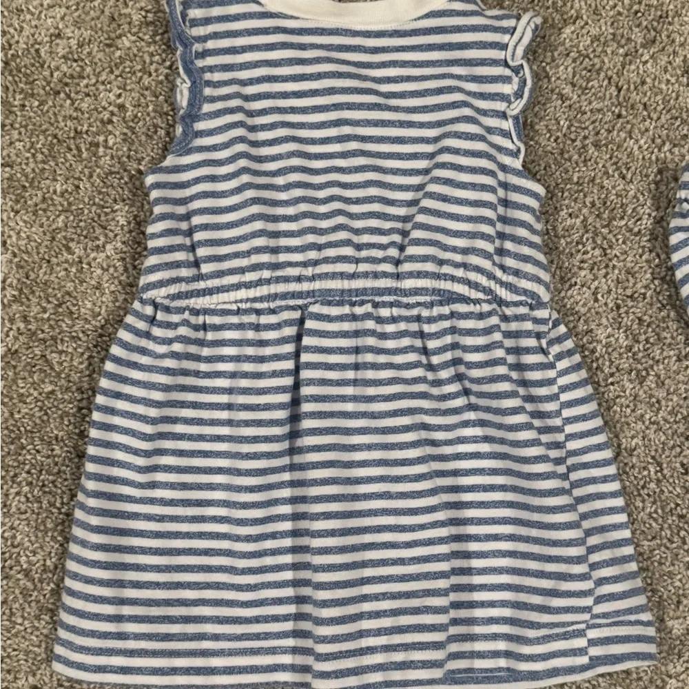Carter’s Blue & White Striped Dress with Bloomers Nautical– Size 9 Months